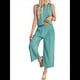 thumbnail image 3 of Conjunto de Dos Piezas de Verano para Mujer: Top Corto Básico Sin Mangas con Cuello Redondo y Pantalones Anchos con Bolsillos Judías XXL, 3 of 7