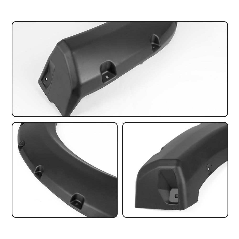 Pocket Rivet Style Fender Flares Wheel Cover Protector Black Fit for 2009-2014 Ford F150 Offroad