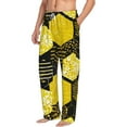 thumbnail image 2 of Balery Geometric Pattern with Bee print Men's Pajama Pants,Ultra Lightweight Pjs,Lounge Pant-Large, 2 of 9