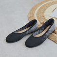 thumbnail image 6 of Women's Wide Width Flat Shoes，Plus Size Round Toe Slip on Wide Ballet Shoes., 6 of 8