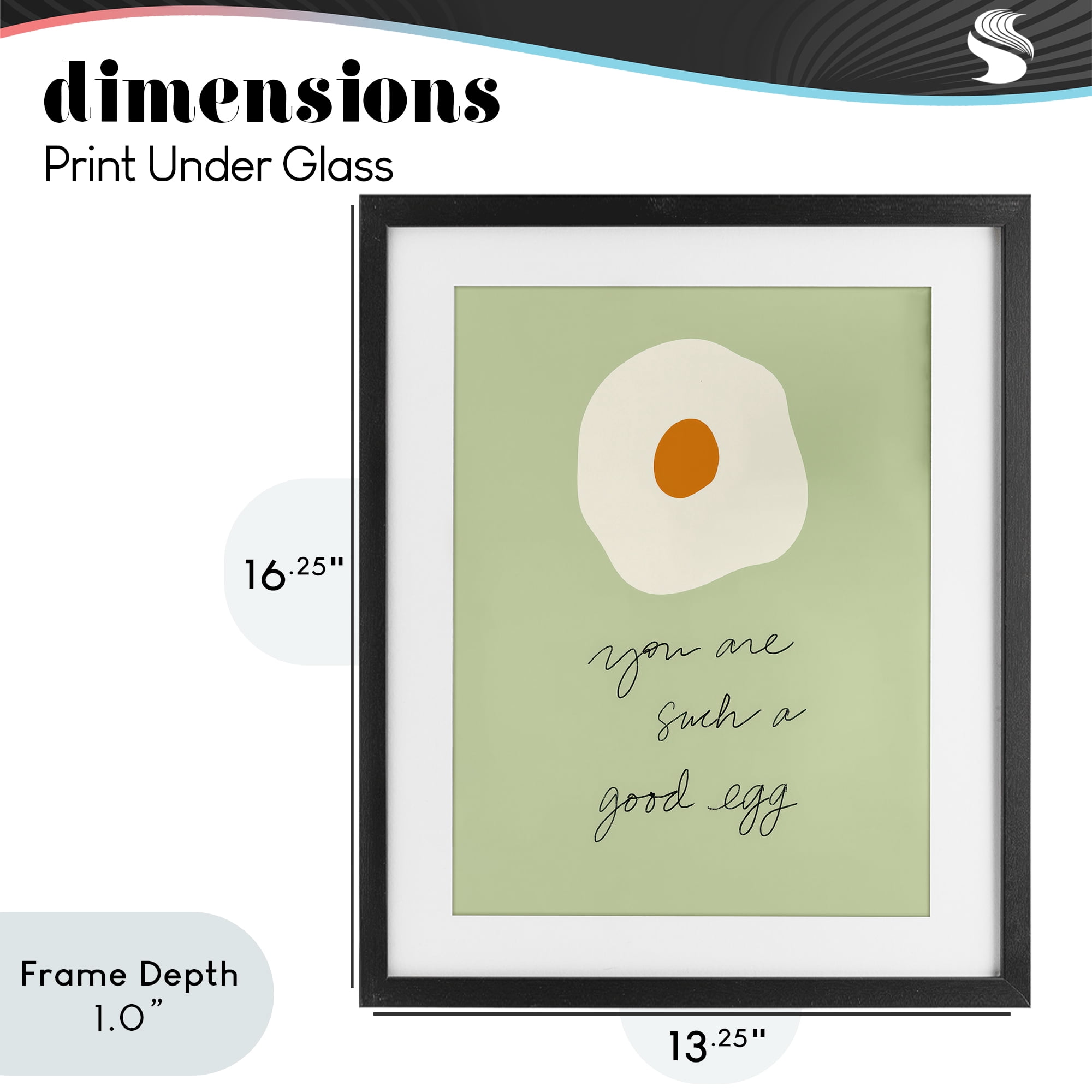 Stupell Industries You Are A Good Egg Black Framed Print Under Glass, design by SD Graphics Studio
