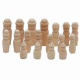 thumbnail image 3 of Wooden Peg Doll, 2 Set Decorative Unfinished Doll Bodies Family Craft People G, 3 of 4