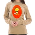 thumbnail image 3 of Big Size Golden Mardi Gras Mask Graphic Design Unisex Ring Spun Cotton Premium Long Sleeve T-shirt - Mushroom 3XL, 3 of 4