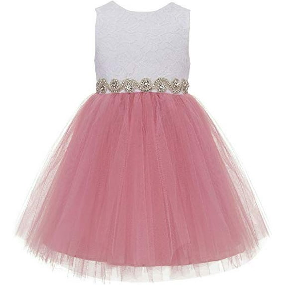 V-Back Backless Lace Baby Flower Girl Dress Holy Baptism Gown 206R2