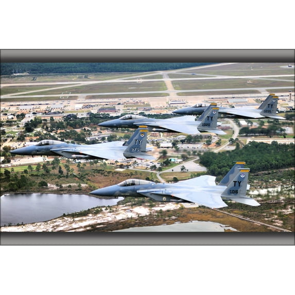 24"x36" Gallery Poster, 2d Fighter Squadron F-15 eagle Tyndall AFB