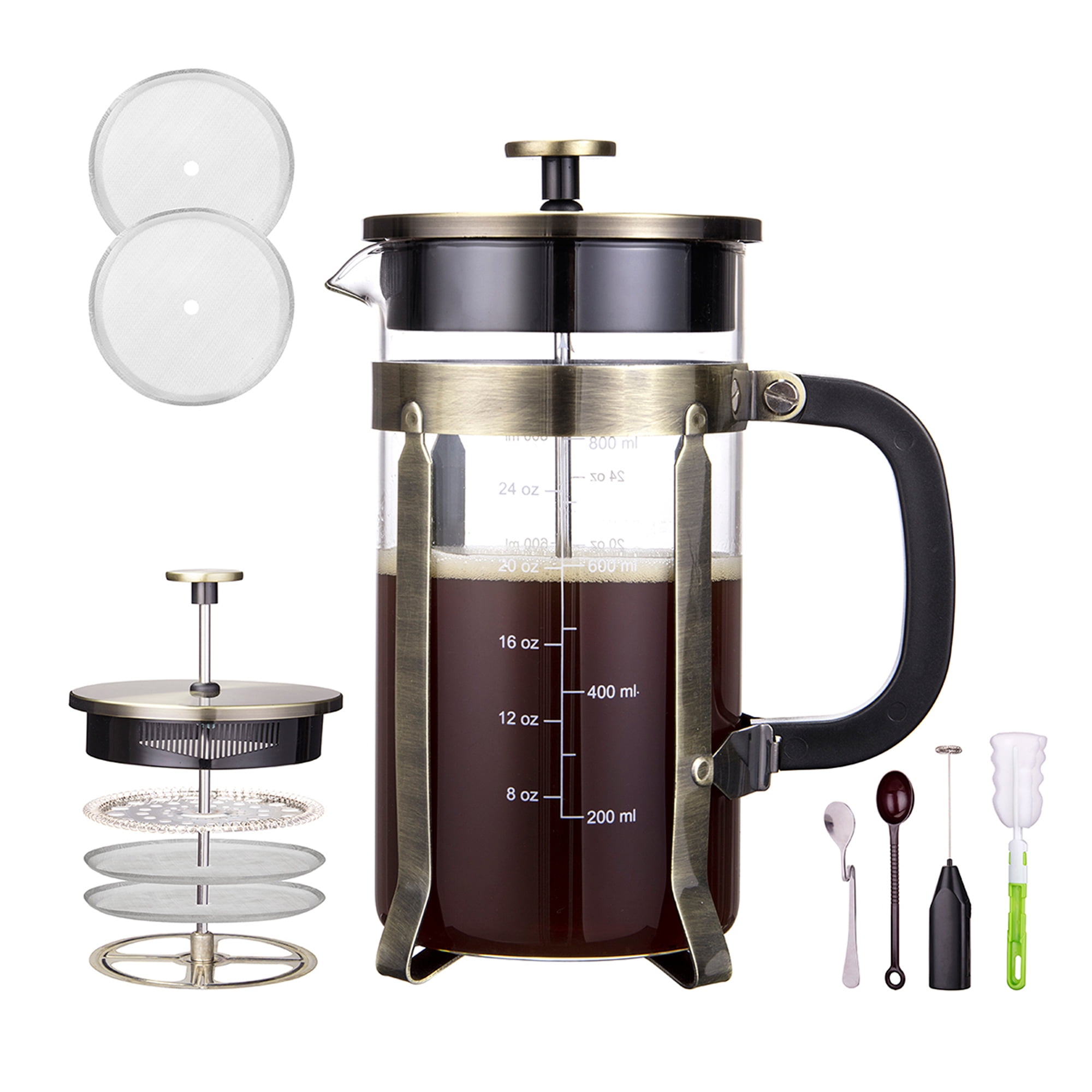 French Press Coffee Maker 4 Level Filtration System 304 ...
