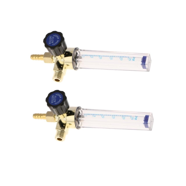 2x Medidor de flujo de gas de argón CO2 para soldador 1 l / utilizar a calibre de soldadura Gloria Medidor de flujo de argón co2