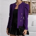 thumbnail image 2 of BangWanChi Sweatshirt Blazer Jacket Women Fashion Women's Color Long Sleeve Slim Tops Blouse Suit Outwear, 2 of 5