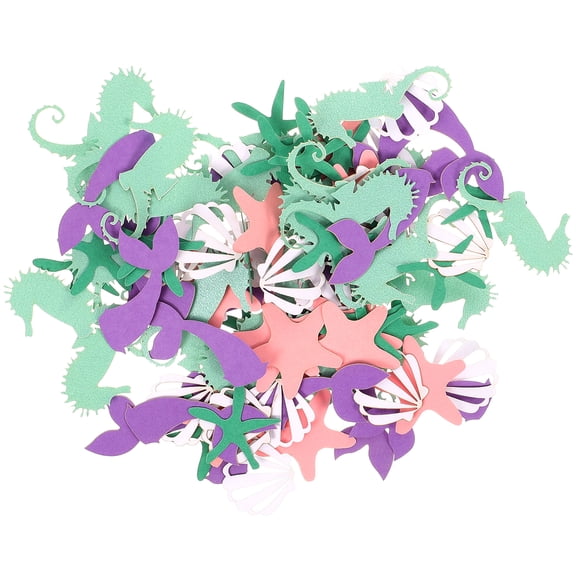 100pcs Ocean World Sea Animal Confetti Mix, Tail Paper Decorations for Parties and Events