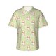 thumbnail image 1 of Balery Rabbit With Tie Camisas hawaianas de manga corta para hombre, camisas playeras de corte holgado, camisas de vacaciones con botones,Small, 1 of 7