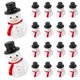 thumbnail image 2 of 20 figuras de muñecos de nieve navideños en miniatura de resina para manualidades., 2 of 7