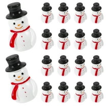 YEAHIBABY Resin Small Snowman Figurines Christmas Theme 20Pcs 1.1X0.6X0.6In