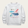 thumbnail image 2 of Odeerbi Kids Boys Girls Fleece Lined Crewneck Sweatshirts Glow in The Dark Winter Thermal Sweatshirt Children Luminous Print Sweatshirt Long Sleeve Tops Kids Clothes White, 2 of 4