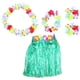 thumbnail image 1 of WORGEOUS Conjunto de falda de estilo hawaiano, pulseras de tocado de flores de simulación, guirnalda colgante, accesorios para disfraces de fiesta (verde), 1 of 8