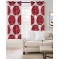 thumbnail image 2 of Red Dahlia Blackout Curtains, Light Blocking Print Window Curtains, Vintage Country Grey Abstract Flowers Floral Thermal Insulated Window Drapes for Living Room 2 Panels, 104"W x 84"L, 2 of 9