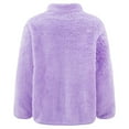 thumbnail image 2 of TSSOE Kids Girls Polar Fleece Jacket Long Sleeve Outwear Coat Casual Sherpa Jacket Zip Up Outerwear Purple 100, 2 of 7