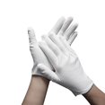 thumbnail image 4 of GBAYXJ White Gloves Cotton Heavy Duty Gloves White Cotton Gloves Casual Etiquette Gloves(Silver), 4 of 8