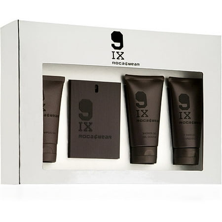 RocaWear IX 4Pcs Set for Men:1.0ozEDT+1.7ozA/ShBalm&Sh/G&Shamp *Damag.