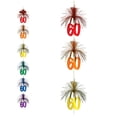 thumbnail image 2 of Beistle Club Pack of 12 Multi-Colored "60" Firework Stringer Hanging Decorations 7', 2 of 2