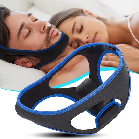 Chin Strap for CPAP Users, Anti Snore Chin Strap, Adjustable and Breathable Chin Strap for Snoring, Chin Straps to Keep Mouth Closed While Sleeping for Men and Women