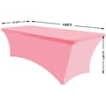 thumbnail image 2 of Eurmax 5Ft Rectangular Fitted Spandex Tablecloths Table Covers (Hot Pink), 2 of 4