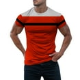 thumbnail image 1 of KaLI_store Summer Tops Mens Short Sleeve Muscle T-Shirts Fashion Workout Fitted Bodybuilding Tee Top Gym Plain Shirts Red,XL, 1 of 5