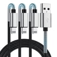 thumbnail image 3 of 3Pack 6.6ft Charger Cable, Long Cable 6.6 foot, High Fast 6.6 feet Charging Cord for Apple iPhone 14/14 Pro Max/13 Mini/12/11/XS/XR/8/7/6s/5s iPad Case, 3 of 11