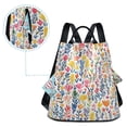 thumbnail image 5 of FORMRS Women's Travel Backpack Purse Anti-Theft Hidden Pockets Casual Shoulder Bag, Yellow Wildflower Pattern, 5 of 7
