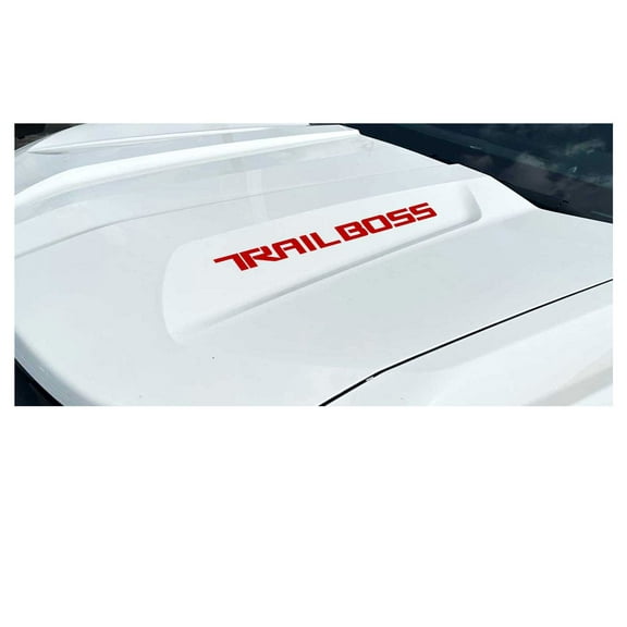 Chevy Colorado Red Trail Boss Hood Lettering Decals 2023-2026 Set of 2 GM Licensed