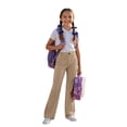 thumbnail image 6 of YAYUBA School Uniform Pants for Girls 2026 Stretch Button Front Straight Leg Pants Preppy Pull On Loose Fit Casual Trousers, Khaki, 6 of 6