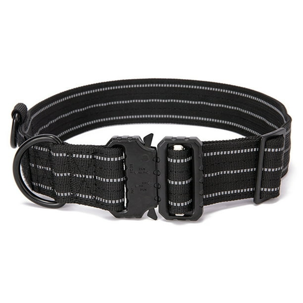 Asa de control de correa para collar de perro militar ancha con cierre metálico de liberación rápida ajustable nailon K9