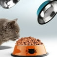 thumbnail image 6 of HESITONE No Spill for Cat Bowls Water Food Stainless Steel Cats Bowl Dish for Kitty Feedi, 6 of 15