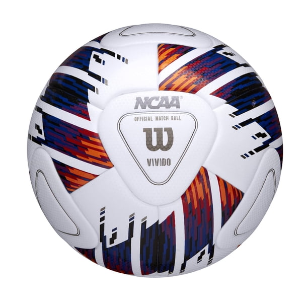 Balón de fútbol WILSON NCAA Vivido Match, talla 5, blanco/naranja/morado