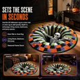 thumbnail image 3 of 3D Halloween Rug, Ghost Skeleton vortex quilted 3D Optical Illusion Rugs | Candy Corn Abyss Quilted Round Mat with Spooky Depth Design Crystal Velvet Soft & Durable Fabric Non-slip（24INCH skull）, 3 of 7