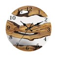 thumbnail image 2 of Reloj de pared, reloj de pared silencioso, reloj moderno único y creativo rústico, reloj colgante para dormitorio, baño, cocina y dormitorio Estilo B, 2 of 8