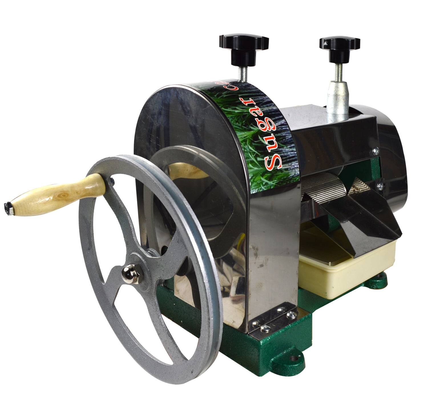 PreAsion Sugar Cane Pess Juicer Machine Manual Sugarcane Juice Extractor with Stainless Steel Shell and 2 Knives
