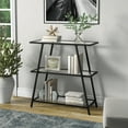 thumbnail image 2 of Henn&Hart 34" Blackened Bronze Metal/Glass Bookcase, 2 of 7