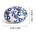 thumbnail image 3 of HuiXinOu Handmade Blue White Easter Egg Ceramic Ornament, Holiday Home Office Desk Decor, Christmas Spring Gift Idea, 3 of 3