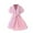 Pink Dresses for Girls, variant on Chiffon Dresses for Girls with Belt Size 3-9 Toddlers Kids Short Puffed Sleeve Button Collared Solid Color A-Line Pleated Suit Dress