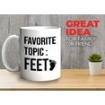 thumbnail image 2 of Podiatrist Mug White 11oz - Favorite Topic : Feet - Toe Nail Professional Doctor Physician, 2 of 7