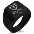 thumbnail image 1 of Stainless Steel Serpentine King Cobra Geometric Pattern Biker Style Polished Ring, 1 of 1