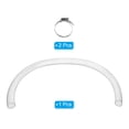 thumbnail image 3 of Uxcell Clear Vinyl Tubing, Flexible Plastic Pipe Tube Hose with 2 Clamps 1.25" ID x 1.49" OD x 3.3 Ft Length, 3 of 5