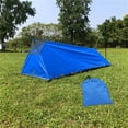 thumbnail image 1 of Ultralight Camping Tent Water 1 Person Shelter Survival easy for Mountaineering Beach Fishing Backpacking Hiking , Blue, 1 of 10