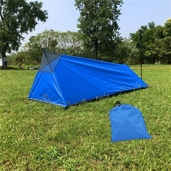 Ultralight Camping Tent Water 1 Person Shelter Survival easy for Mountaineering Beach Fishing Backpacking Hiking , Blue