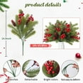 thumbnail image 3 of SeekLGT Artificial Christmas Bouquet with Red Berries - 15 Inch Winter Flowers for Indoor & Outdoor Decor, Wreath Arrangements, Garland & Table Centerpieces, 3 of 7