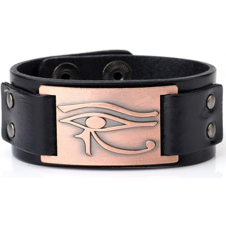 Collana con occhio di Horus in oro 14k, ciondolo Ankh