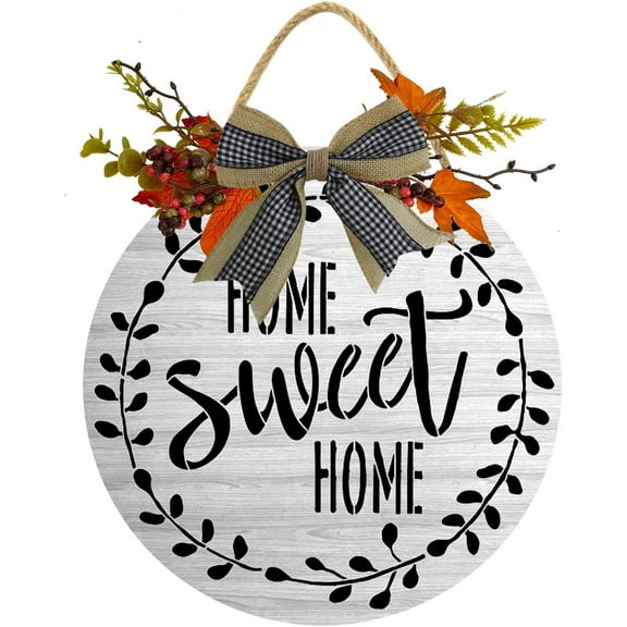 Eveokoki 12" Home Sweet Home Sign,Rustic Wooden Door Sign,Farmhouse Wall Decor ,Rustic Wood Home Sign,Rustic Door Decor,Wall Art,Wall Sign