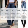 thumbnail image 3 of QQZ Barrel Leg Womens Elastic Waist Pull On Denim Pants, Knee Stitched Baggy Wide Leg Full Length Denim Trousers Suitable For Urban Street Style, Daily Errands And Back To School Outfits, 3 of 7