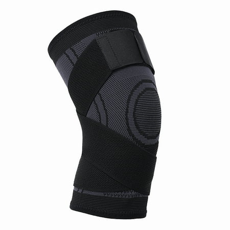Adjustable Knee Support Knee C-ompression Sleeve Brace Double Compression Band Breathable Design for Running Basketball Baseball Hiking Sport Activities,1Pc
