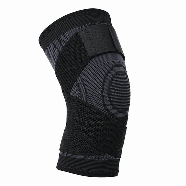 Yeacher 1PCS Genouillère Réglable Genouillère C-ompression Double Bande de Compression Design Respirant pour Course Basketball Baseball Randonnée Activités Sportives